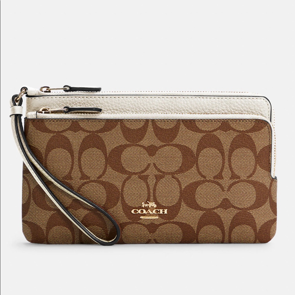 Double Zip Wallet In Signature Canvas